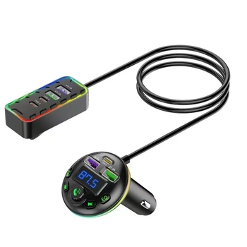 Automobilski Bluetooth FM transmiter s digitalnim zaslonom, QC3.0 USB PD, 12-24V napajanje kroz upaljač