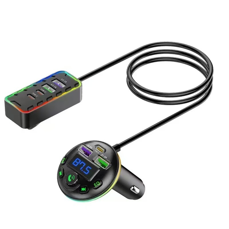 Automobilski Bluetooth FM transmiter s digitalnim zaslonom, QC3.0 USB PD, 12-24V napajanje kroz upaljač