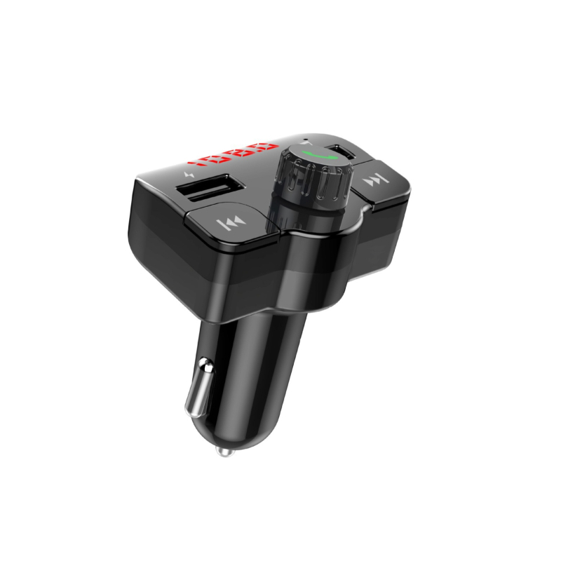 Automobilski MP3 player s Bluetoothom i FM transmiterom, dvostruki USB priključci, podrška TF kartici, napajanje 12–24V, monochromatski zaslon