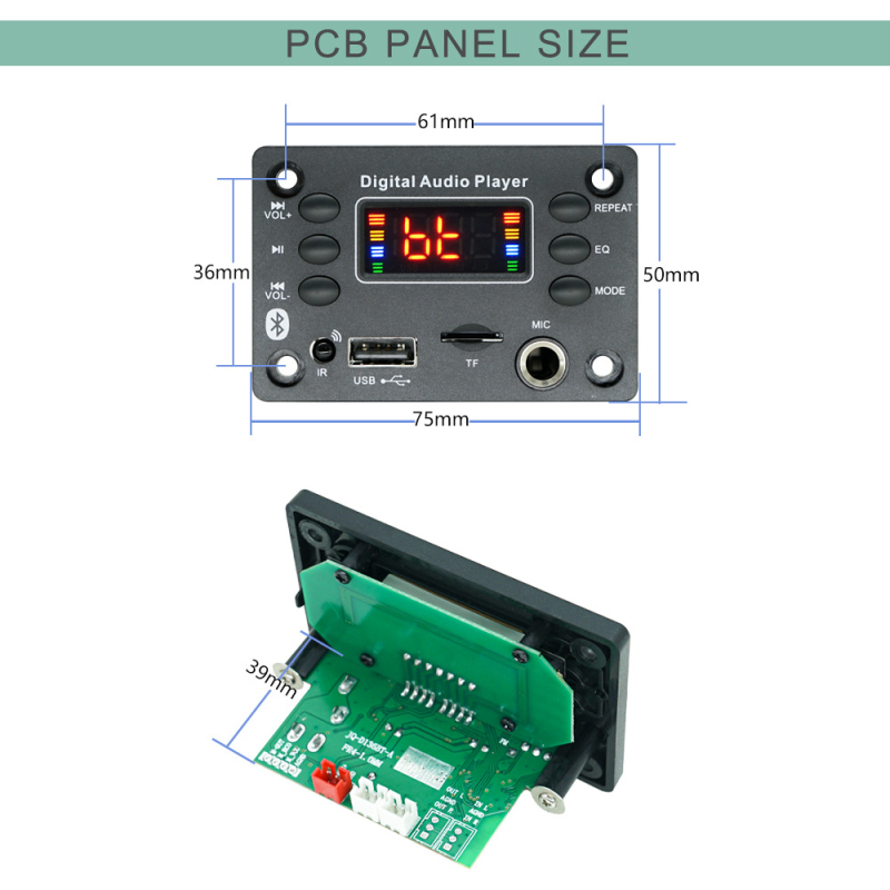 HLX MP3 dekoder pločica za auto audio s Bluetooth 5.0, model 136