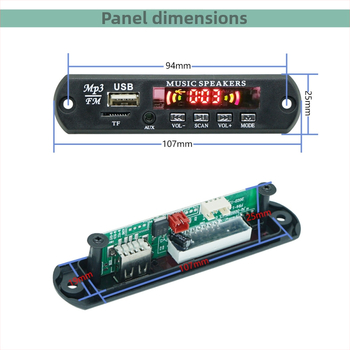 Automobilový MP3 modul – MP3 dekódovacia doska s USB a FM rádiom, Hai Lan Xing 27A, audio príslušenstvo