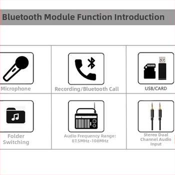 Zosilňovacia doska 2×80W, Bluetooth MP3 dekóder pre automobilový zvukový modul, model D161BT