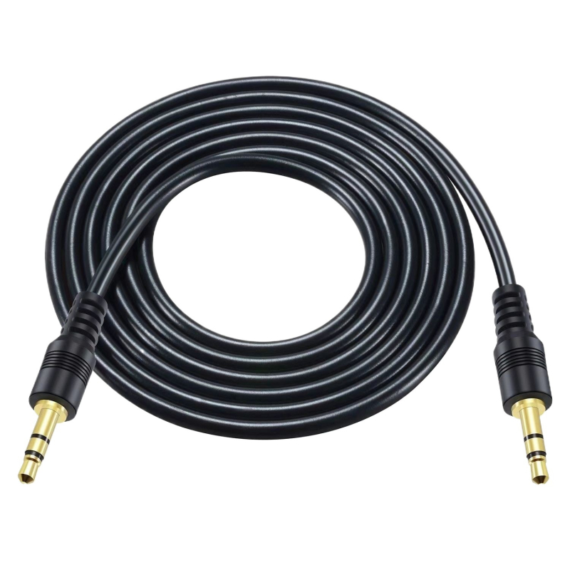 Autó AV hangkábel 3.5mm férfi-férfi, aranyozott, optikai vezeték, MP3-kompatibilis