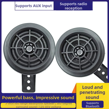 Motorkerékpár Bluetooth hangrendszer MP3-vel, FM rádióval, lopás elleni védelemmel és távirányítóval