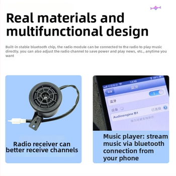 Motorkerékpár Bluetooth hangrendszer MP3-vel, FM rádióval, lopás elleni védelemmel és távirányítóval