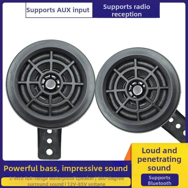 Motorkerékpár Bluetooth hangrendszer MP3-vel, FM rádióval, lopás elleni védelemmel és távirányítóval