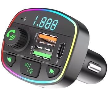 Q16 autós töltő Bluetooth MP3 lejátszóval és FM adóval – 12-24V, USB interfész, monokróm kijelző