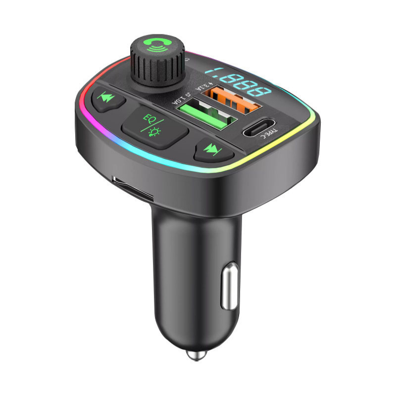 Q16 autós töltő Bluetooth MP3 lejátszóval és FM adóval – 12-24V, USB interfész, monokróm kijelző