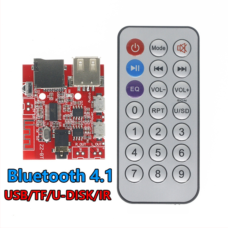 Bluetooth MP3 garso priėmimo plokštė – DIY be nuostolių automobilių garsiakalbių stiprintuvas, Bluetooth 4.1 dekodavimo modulis, maitinimas 5V