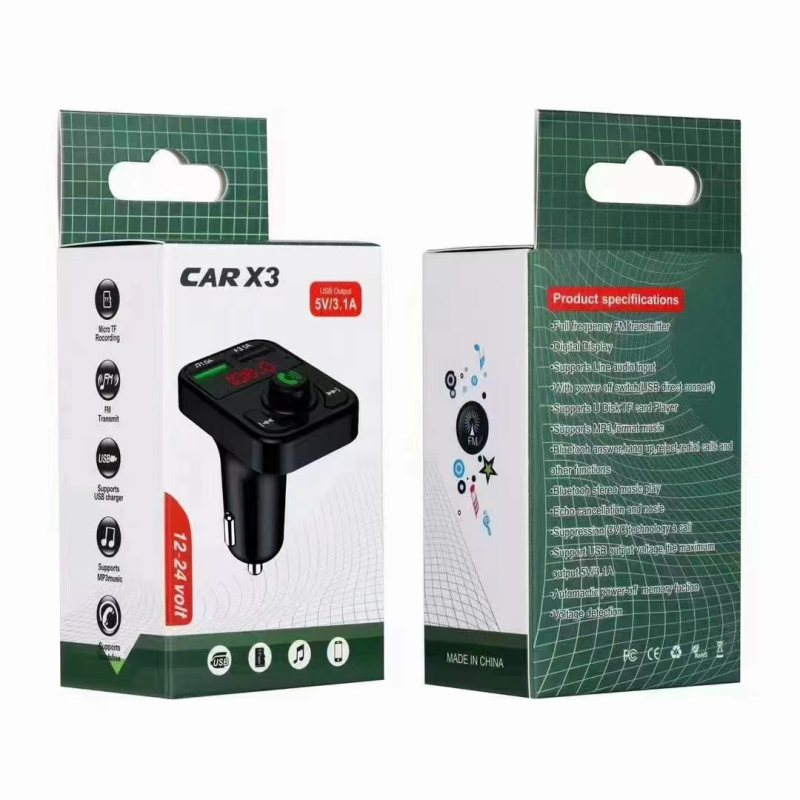 Autó Bluetooth MP3 lejátszó és vevő, USB lejátszás, FM rádió, 12V tápegység, Monokróm kijelző (USB, FM, 12V)