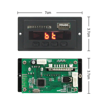 Bluetooth MP3 dekoder ploča za auto – zvuk bez gubitka, memorija pri isključivanju, model VTF-022BT V2.2, JL čip, napon 5V/12V, SNR 70 dB
