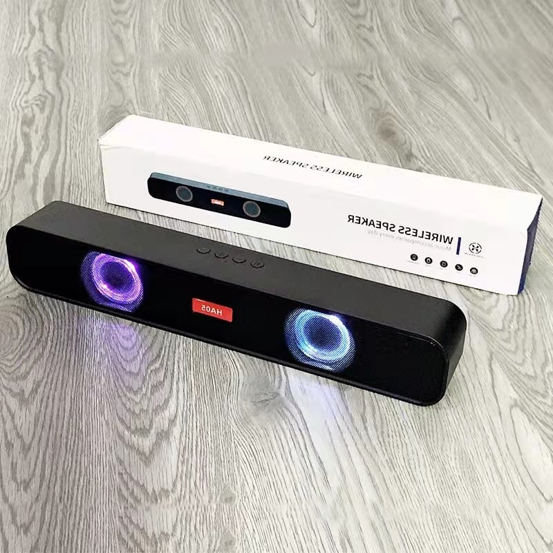 Két hangszórós Bluetooth hangfal, 60 Hz–15 kHz, BT 5.0, beépített akkumulátor 1200–2000 mAh, MP3 és USB flash lejátszás