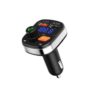 Autós MP3 lejátszó és Bluetooth vevő FM rádióval, Modell F03, 12–24V-os gyújtózsinóros tápellátás, memória nélküli