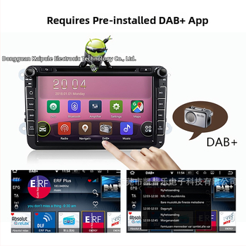 DAB+ auto digitaalne raadio vastuvõtja USB Plug‑and‑Play ja Android 5.1+ ühilduvusega, FM edastus 85-108 MHz
