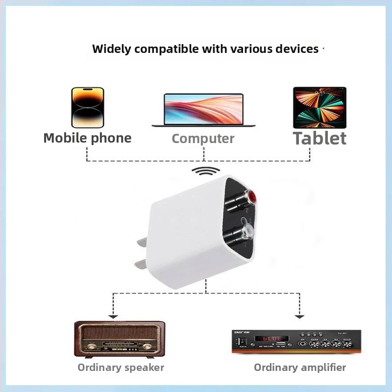 Bluetooth prijímač – univerzálny adaptér pre audio zosilňovač, plug and play, Bluetooth 1.1, bez externého napájania