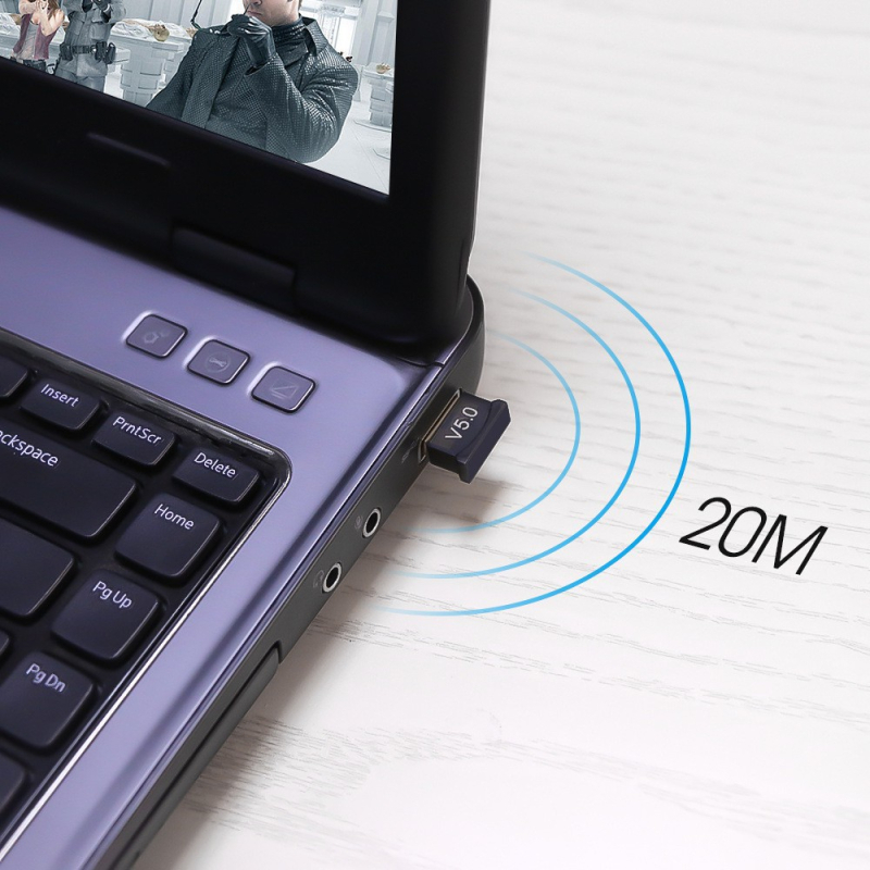 USB Bluetooth audio adapter — prijemnik i predajnik, USB sučelje, Bluetooth 5.0, Plug and Play, doseg 10 m