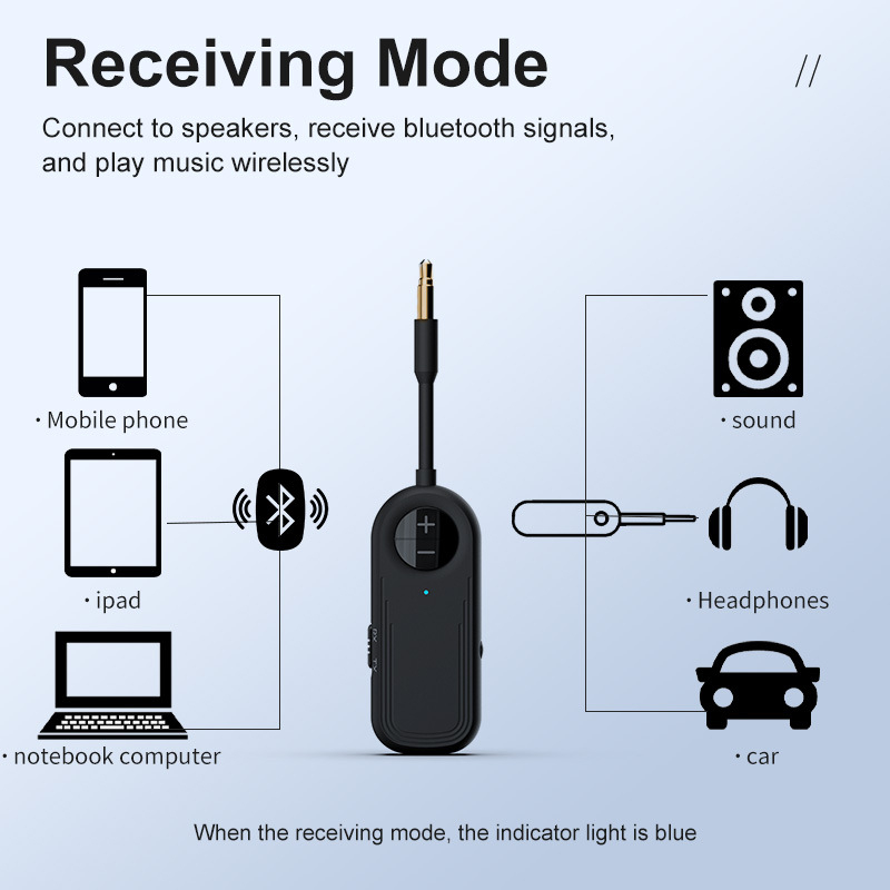 Bluetooth 5.3 prijemnik i odašiljač, 2-u-1, 3,5 mm sučelje, Plug-and-Play, domet 10 m