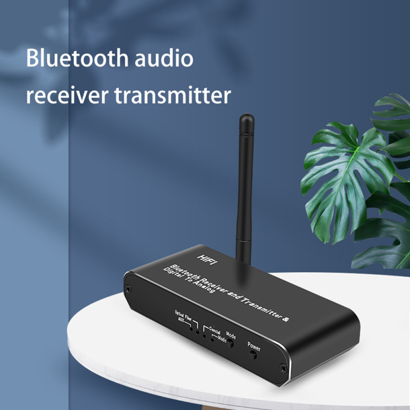 D09 Dva u jedan bežični Bluetooth prijemnik i odašiljač s optičkim vlaknom, koaksijalnim i AUX sučeljima, Bluetooth 5.0, 2.4 GHz, domet 10 m