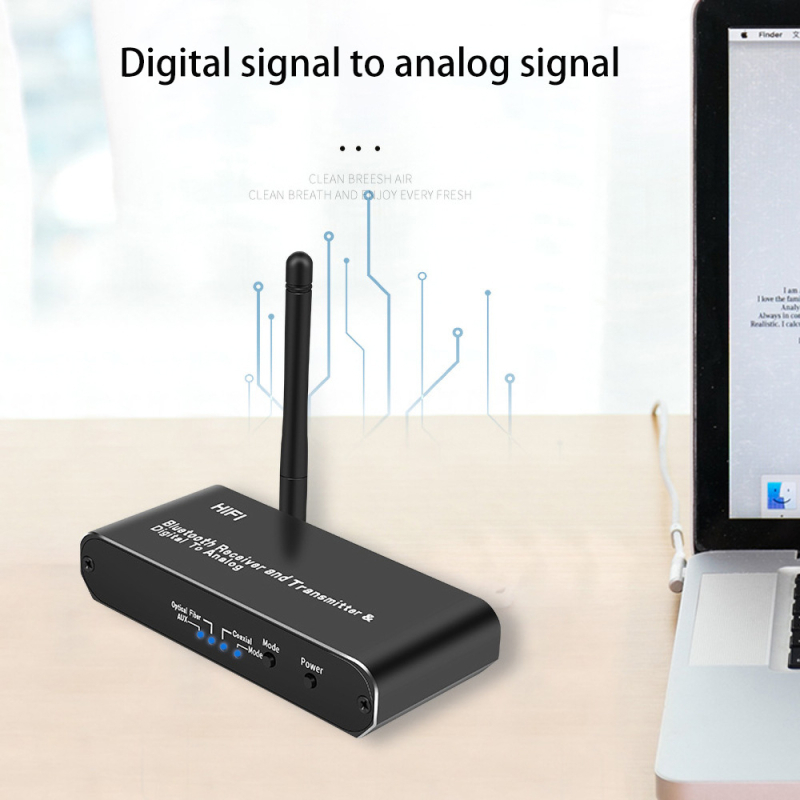 D09 Dva u jedan bežični Bluetooth prijemnik i odašiljač s optičkim vlaknom, koaksijalnim i AUX sučeljima, Bluetooth 5.0, 2.4 GHz, domet 10 m