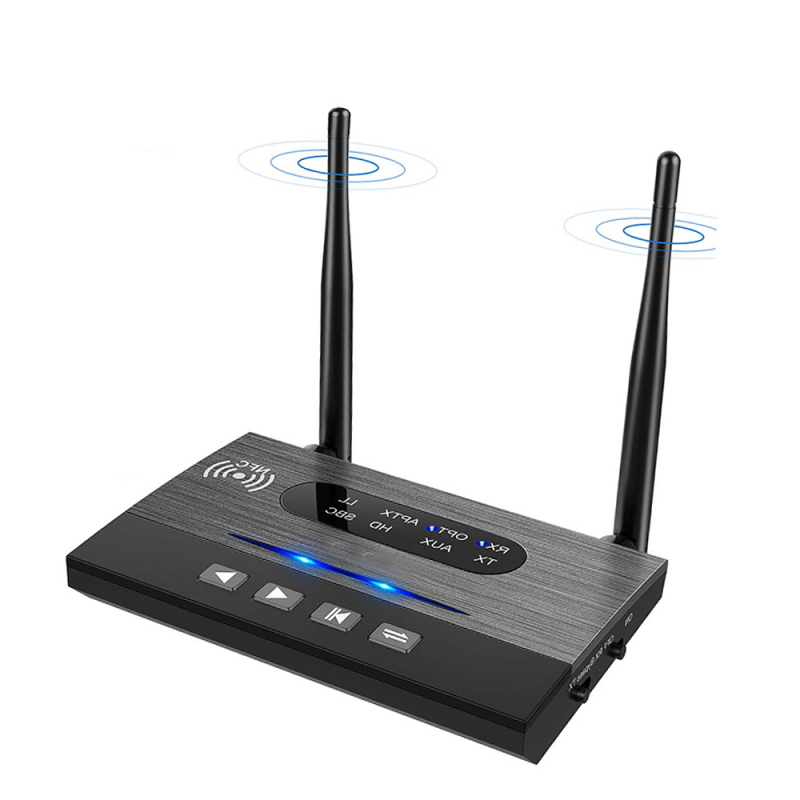 Bluetooth prijemnik-emitator s 80m optičkom vlaknom antene za auto TV (Model B22) - Plug-and-Play, Bluetooth 5.0, Sučelja: 3.5mm, RCA, SPDIF, 24 Mbps