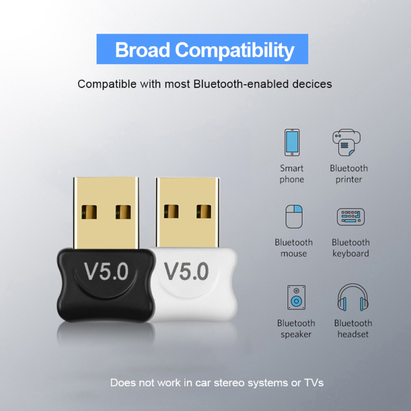 USB Bluetooth 5.0 Transmitter/Receiver Adapter – USB sučelje, domet 10 m, Plug‑and‑Play, napajanje preko USB-a