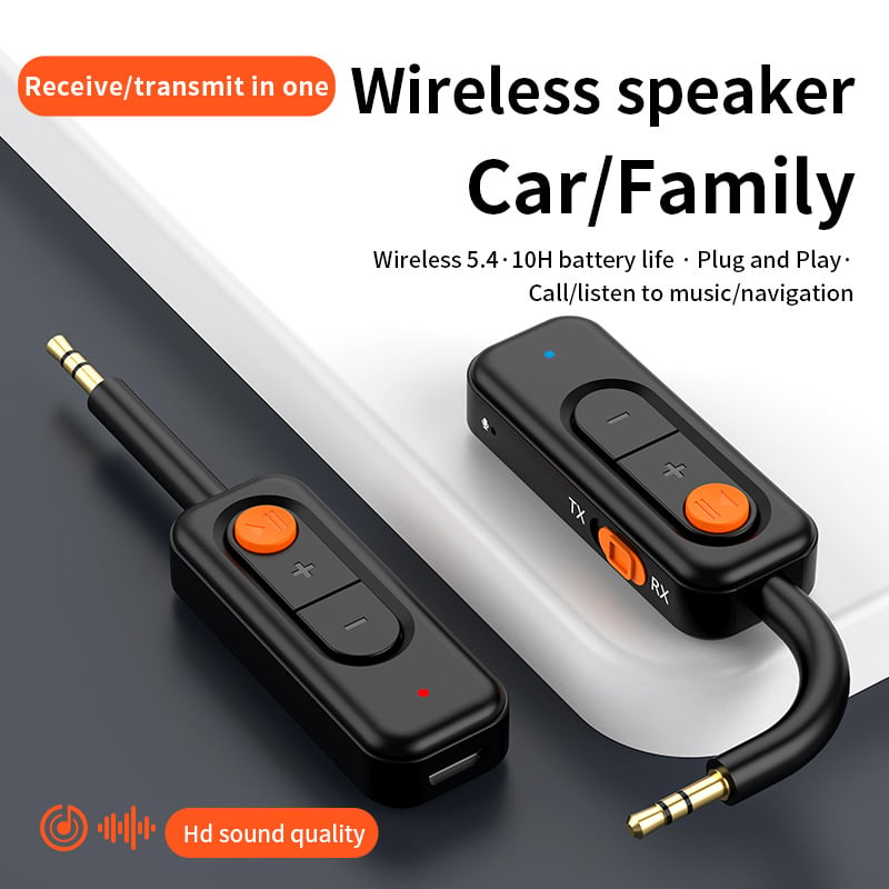 Bluetooth prijemnik–emitirac za auto audio - Bluetooth 5.4, 3,5 mm AUX, Plug & Play, vanjsko napajanje, domet 10 m