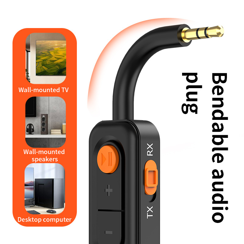 Bluetooth prijemnik–emitirac za auto audio - Bluetooth 5.4, 3,5 mm AUX, Plug & Play, vanjsko napajanje, domet 10 m