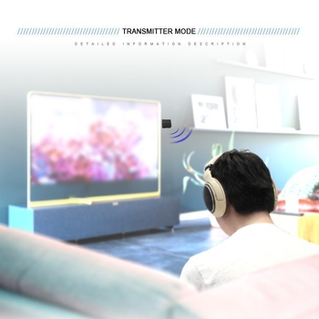 Bluetooth audio adapter 3-u-1: prijemnik i emitor, USB zvučna kartica, AUX, za TV i računalo, model ZF-169 Plus, Bluetooth 5.0, USB i 3,5 mm AUX sučelje, bez vanjskog napajanja, domet do 10 m