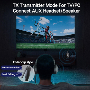 Aux Bluetooth vevő–adó készülék (Bluetooth 5.4, 3,5 mm audio interfész és USB-C, késleltetés <20 ms, hatótáv 20 m, Plug‑and‑Play)