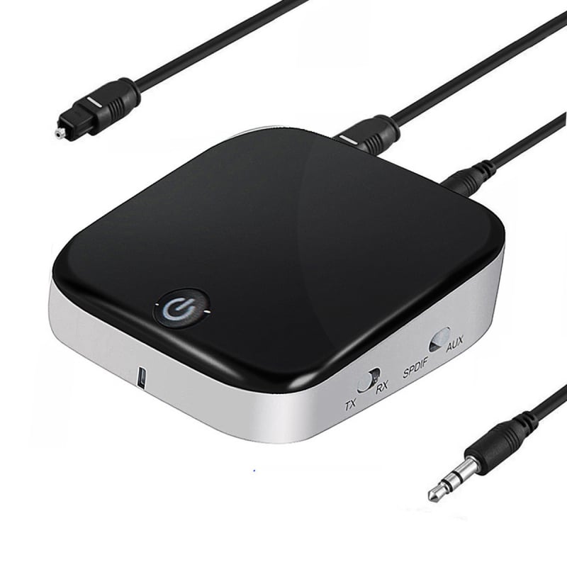 Bluetooth 5.0 audio adapter — prijemnik i odašiljač, dva u jednom, sučelja: Aux i optičko vlakno, Plug-and-Play, domet 10 m