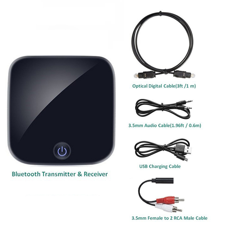 Bluetooth 5.0 audio adapter — prijemnik i odašiljač, dva u jednom, sučelja: Aux i optičko vlakno, Plug-and-Play, domet 10 m