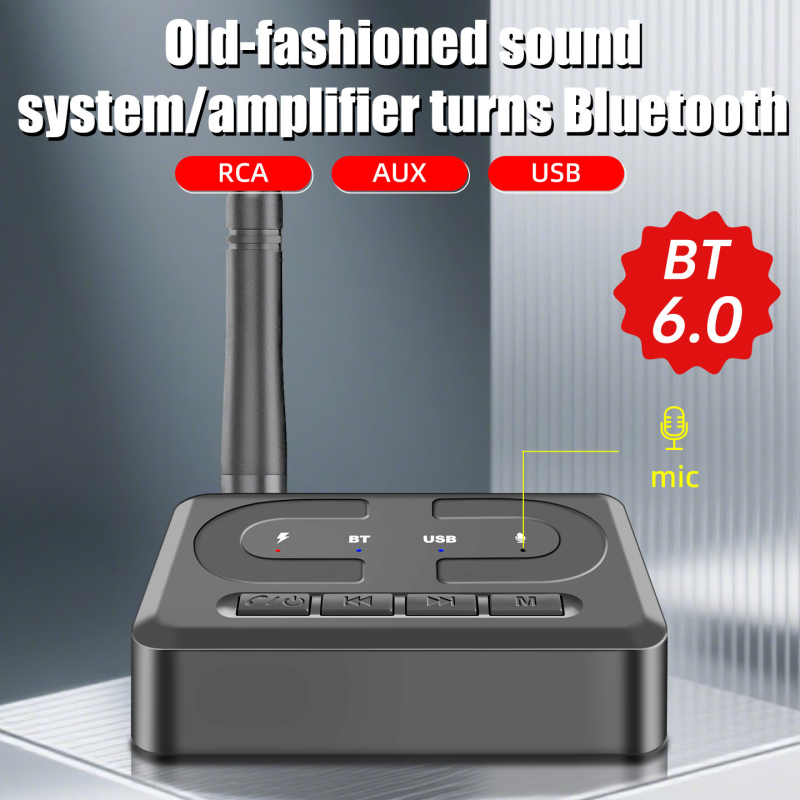 Bluetooth automobilski audio adapter s AUX i USB reprodukcijom – Bluetooth 6.0, domet 10 m, brzina prijenosa 10 Mbps, plug-and-play