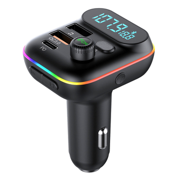 Auto MP3 player s Bluetoothom, FM transmiter, USB-C, PD/QC3.0 brzo punjenje, Čitač kartica