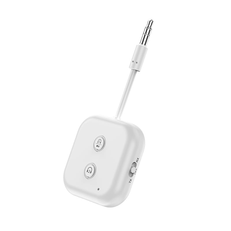 2-u-1 Bluetooth audio odašiljač/primatelj, Bluetooth 5.3, sučelje 3,5 mm/USB-C, Plug-and-Play, domet do 10 m