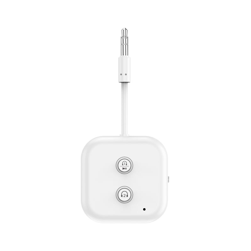 2-u-1 Bluetooth audio odašiljač/primatelj, Bluetooth 5.3, sučelje 3,5 mm/USB-C, Plug-and-Play, domet do 10 m