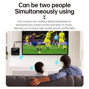 C56 Bluetooth audio transmiter-prijemnik 2-u-1 adapter s 3,5 mm sučeljem, BT 5.4, 2,4 GHz, domet 10 m