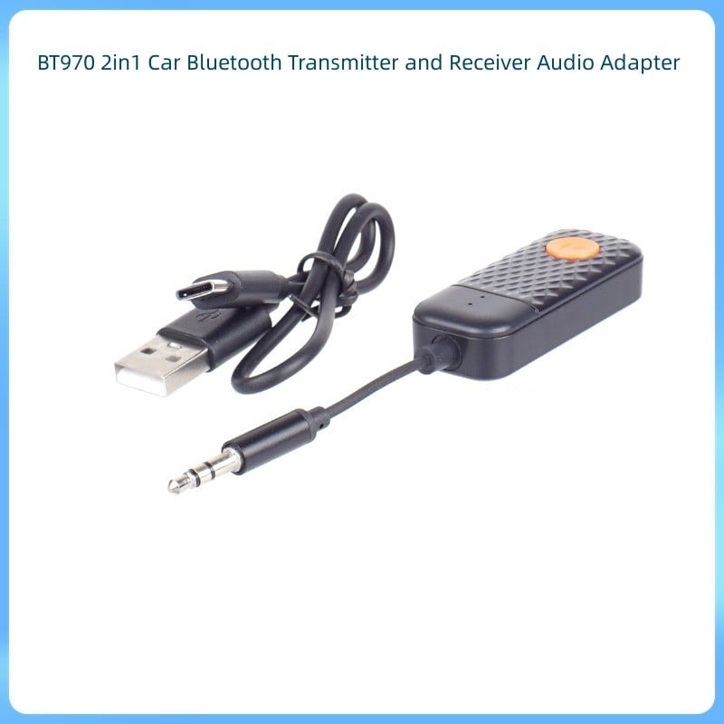 BT970 Bluetooth 5.4 imtuvas/siųstuvas, 2-iš-1 garso stiprintuvas ir keitiklis, 3,5 mm sąsaja, Plug & Play, veikimo diapazonas 10 m