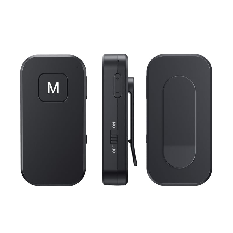 Autó Bluetooth 5.1 vevő és közvetítő a zenéhez – 2 az 1-ben, AUX 3.5 mm, Plug‑and‑Play, hands-free hívások, akár 10 m hatótávolság