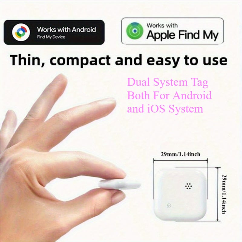 Dualni sustav globalni lokator za predmete — prenosni lokator s baterijom 225mAh, bežično pozicioniranje, kompatibilan s iOS i Android