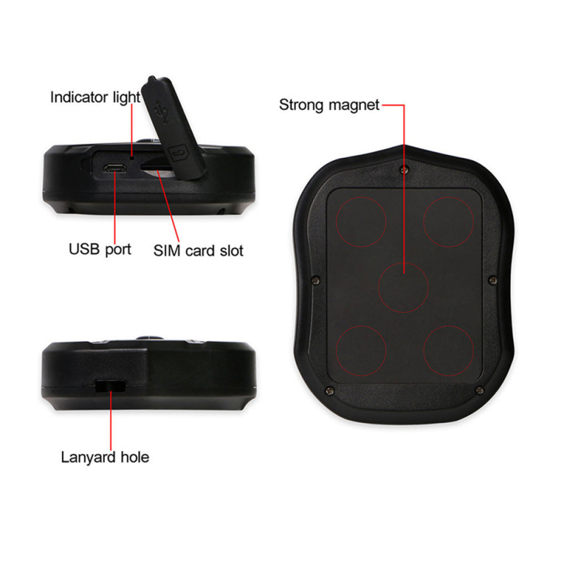 TK905B GPS tracker 10000mAh akkumulátorral, IPX65 vízálló, GPS pontosság 5–50 m, Google és Baidu térképtámogatás