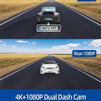 Harrison H8 automobilska dash kamera - 4K+2K, Wi-Fi, GPS, noćni vid, 170° prednje/stražnje snimanje