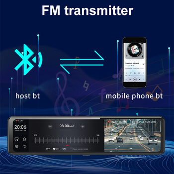 Első és hátsó dupla felvételes dash cam, 4K (2160p), CarPlay kompatibilis, GPS útvonal, Wi‑Fi