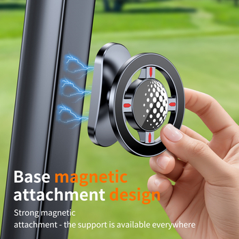Suport magnetic pentru telefon pentru golf cart, bază cu două fețe, construcție metalică, pentru selfie și vlog