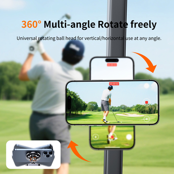 Suport magnetic pentru telefon pentru golf cart, bază cu două fețe, construcție metalică, pentru selfie și vlog
