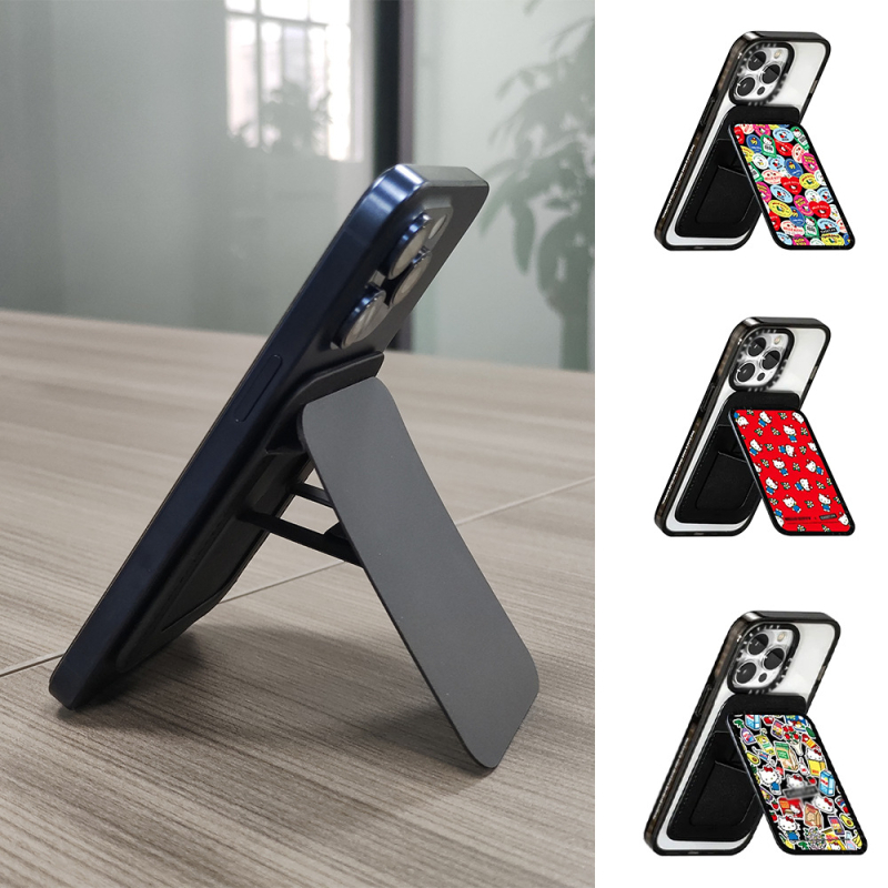 Suport magnetic pentru carduri și stativ de masă pentru telefon – plastic, design desen animat