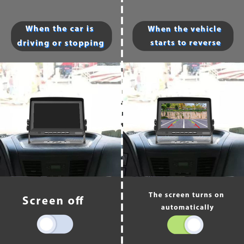 Hátsókamerás autómonitor – modell L21091, IPS LCD autómonitor, 1024×600 felbontás, bemeneti jel Color CMOS Image