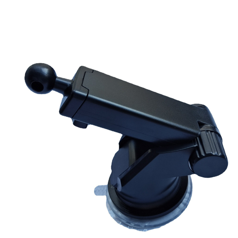 Autótelefon-tartó a műszerfalhoz rögzíthető szívókanállal, teleszkópos karral és vezeték nélküli töltőbázissal — univerzális típus