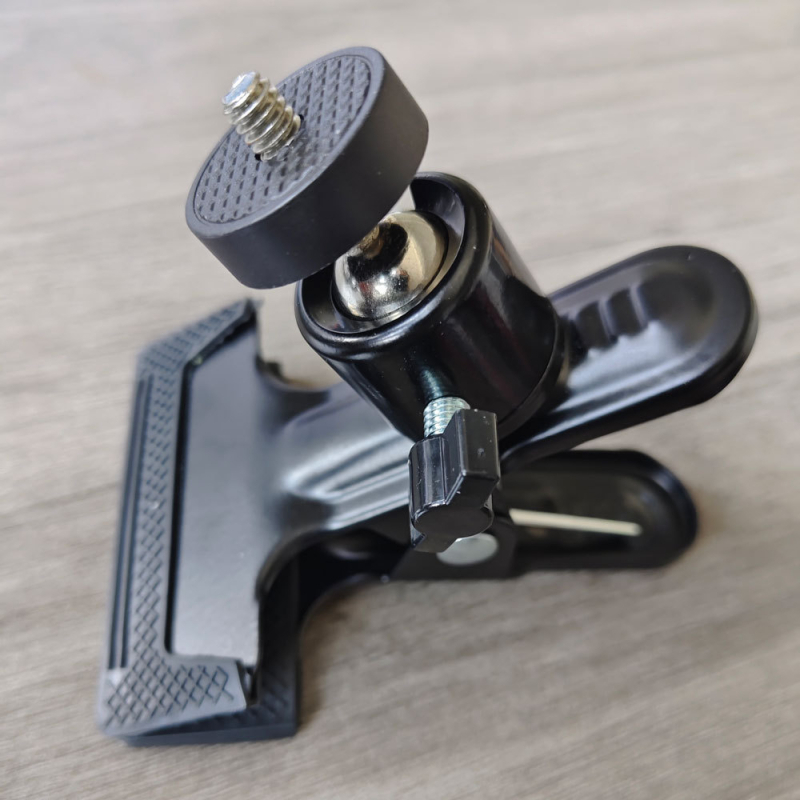 Klip od legure s 360° rotirajućom glavom za stolno livestreamanje, montaža za platno i PVC ploču