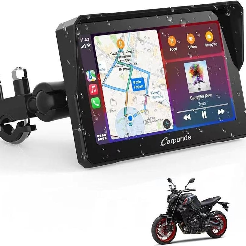 Motociklistička Dash Cam, 4K dvostruki snimak, IP67 vodootporan, GPS, CARPLAY, 170° širokokutni pogled