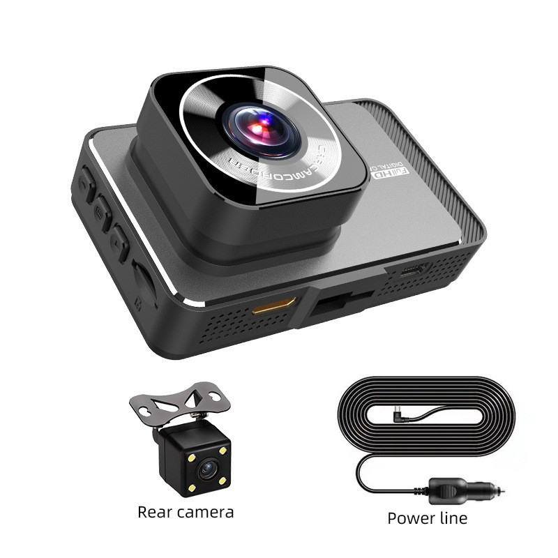Dualna prednja i stražnja dash kamera, 1080p, 150° široki kut, ciklično snimanje, podrška USB/TF kartici